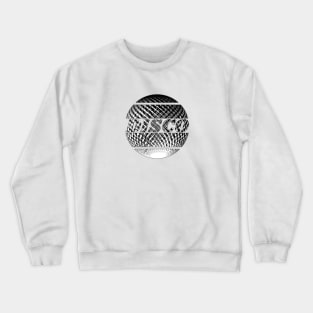 Disco ball in silver with the inscription "Disco" Crewneck Sweatshirt